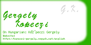 gergely kopeczi business card